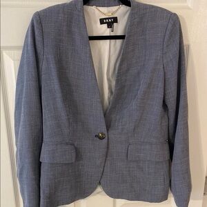 DKNY Light Blue Textured Blazer